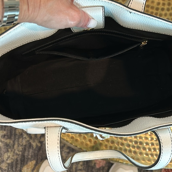 Milly of New York White Pebble Leather Tote Bag - Picture 7 of 12